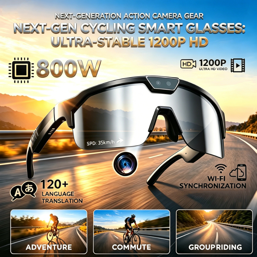 Cycling Glasses - 2026 Cycling Glasses with 800W HD