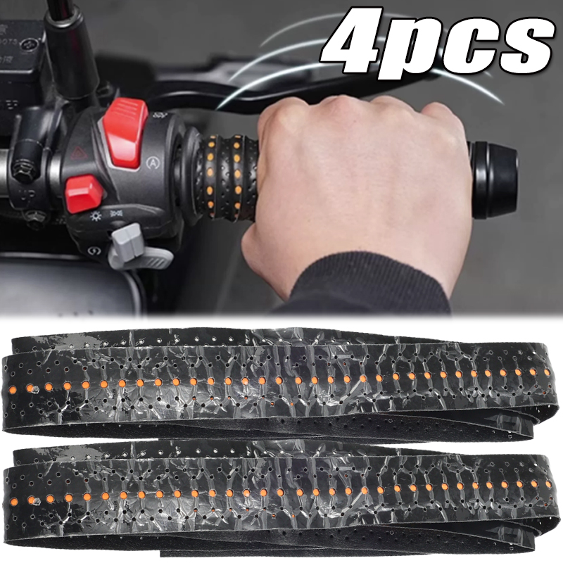 Bike Handlebar Tape - 2/4pcs Motorcycle Non-Slip Grips Tape Soft