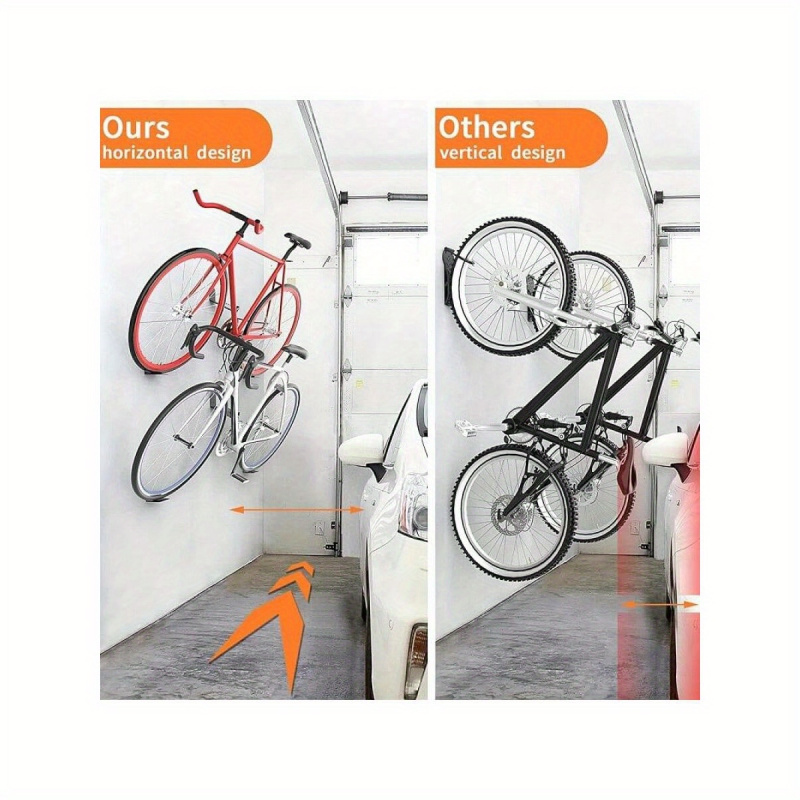 Cycling Gear Wall Storage - Iron Horizontal Bike Pedal Hanger Wall