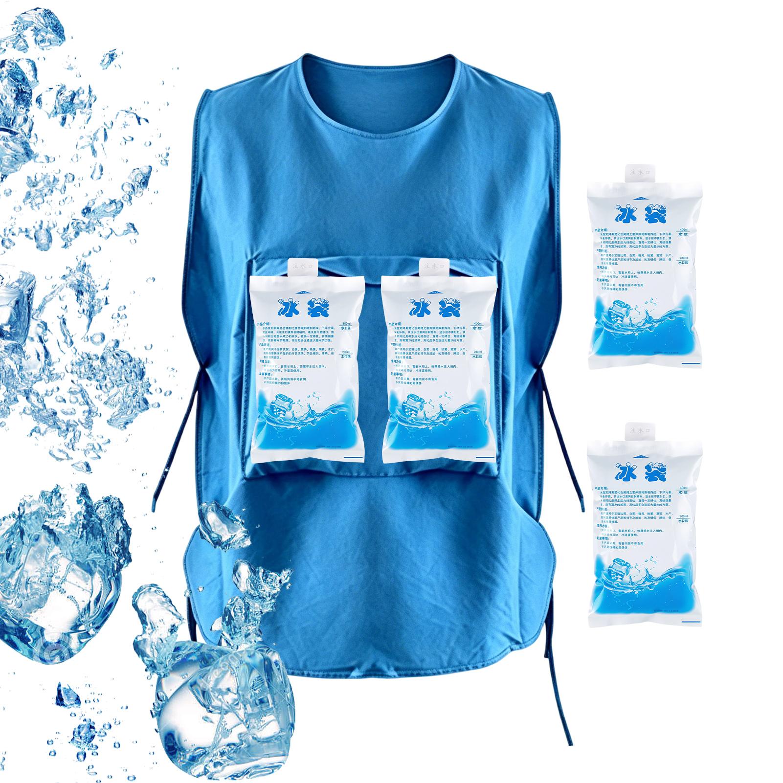 Cycling Gear Weather - 4 Gel Ice Packs Cooling Vest