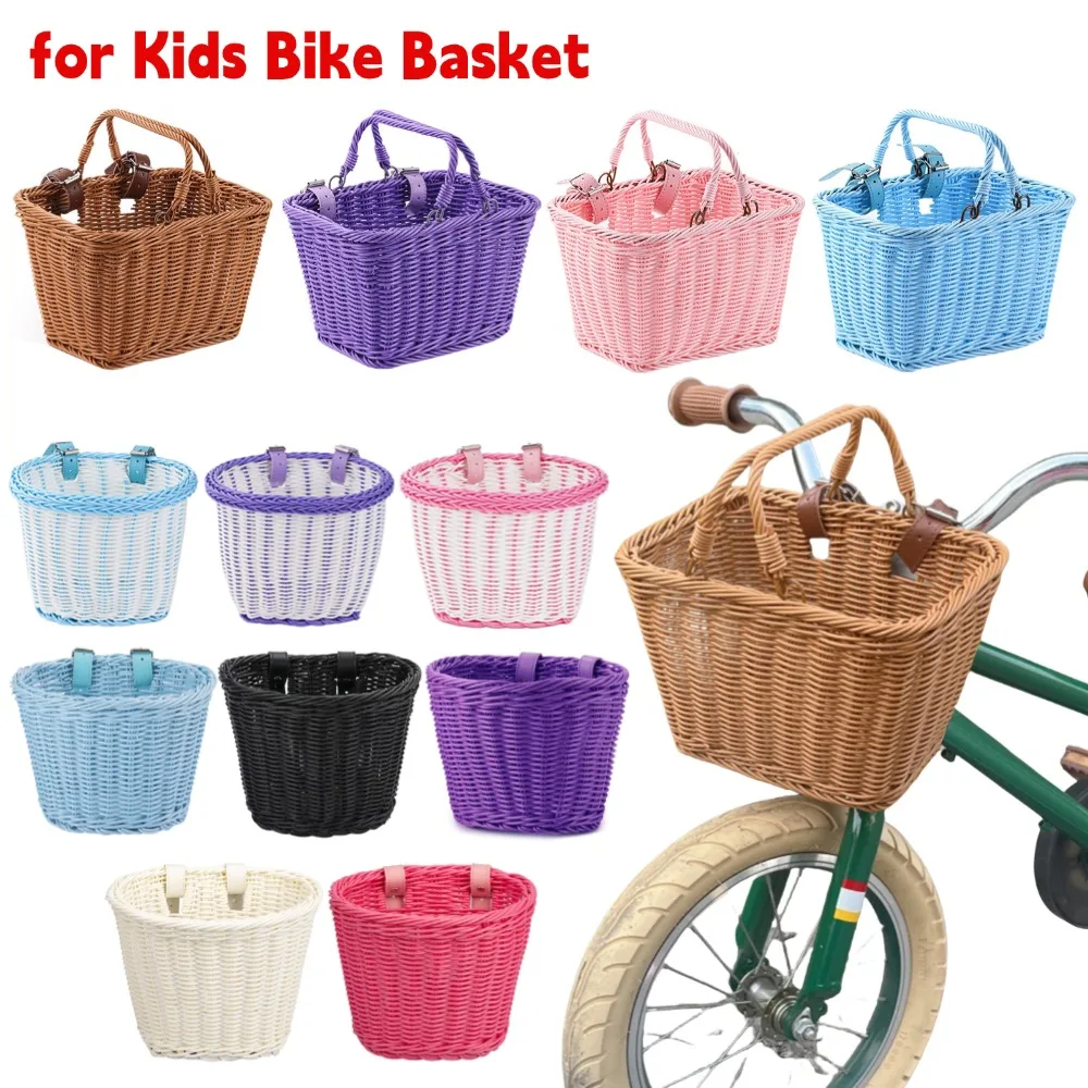 Cycling Gear Travel Bag - Bicycle Basket Rattan Hand-Woven Bike Storage