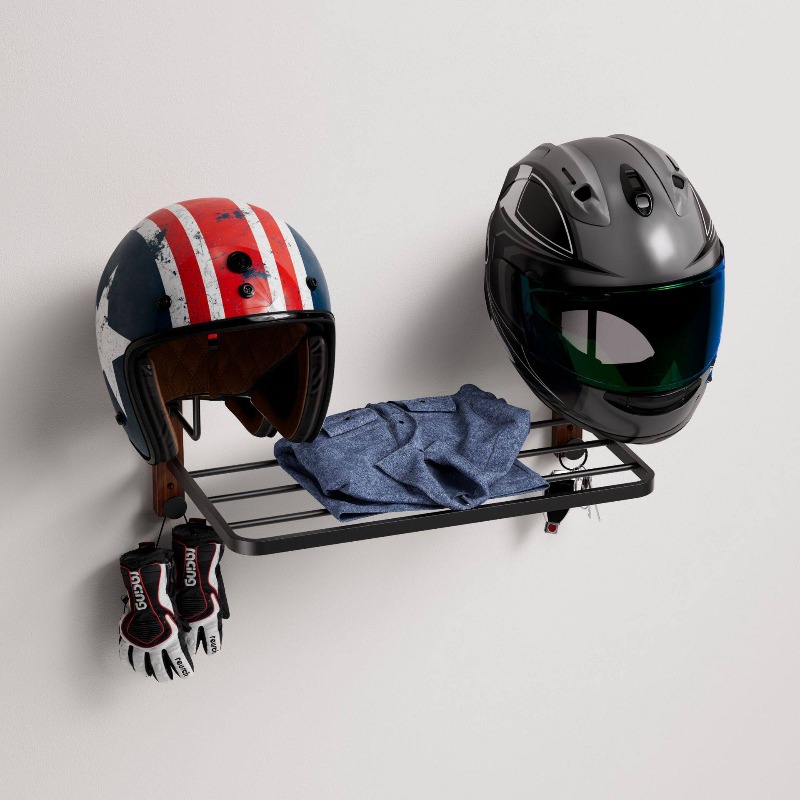 Cycling Gear Wall Storage - Multifunctional Wall Mount Helmet Holder Safety