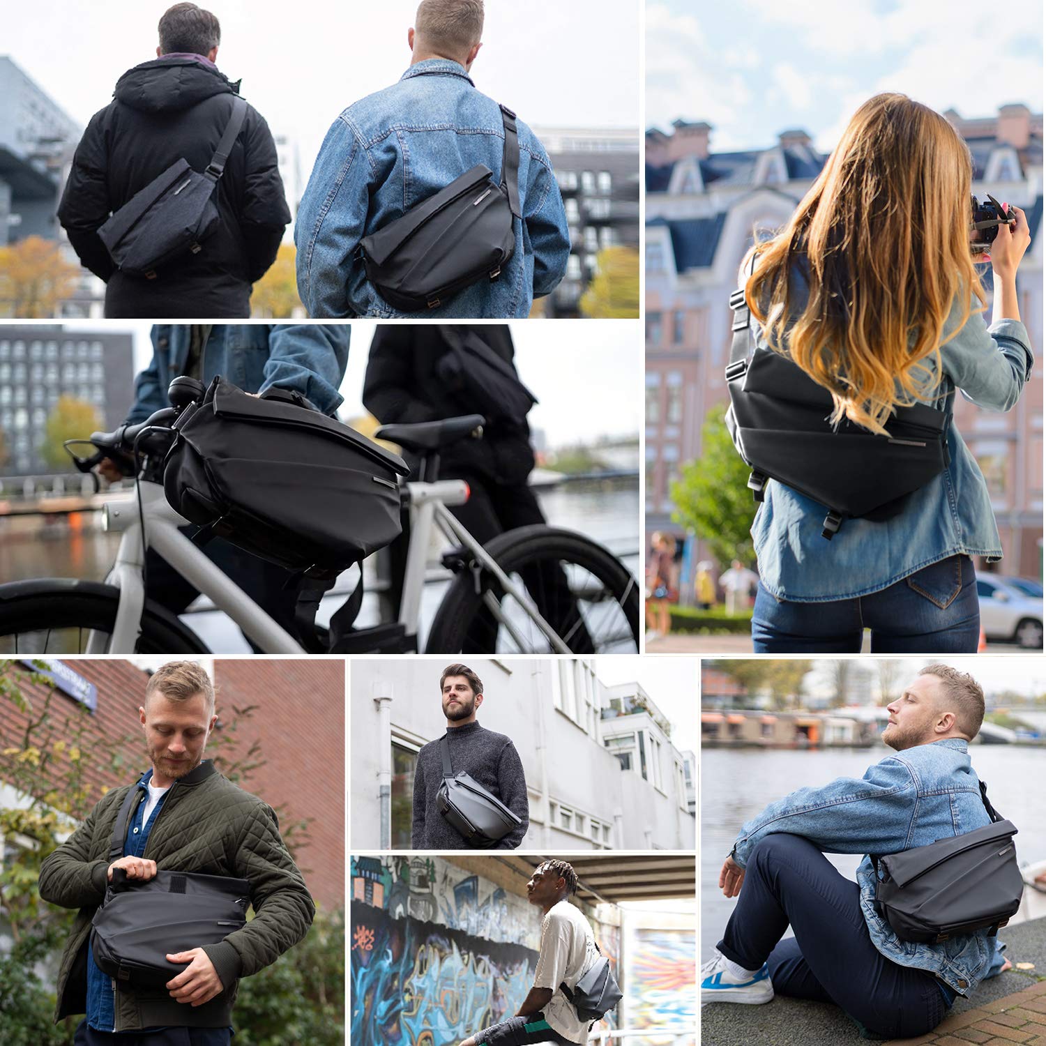 Large Anti-Theft Crossbody Bag - Cycling Backpack 评论和价格