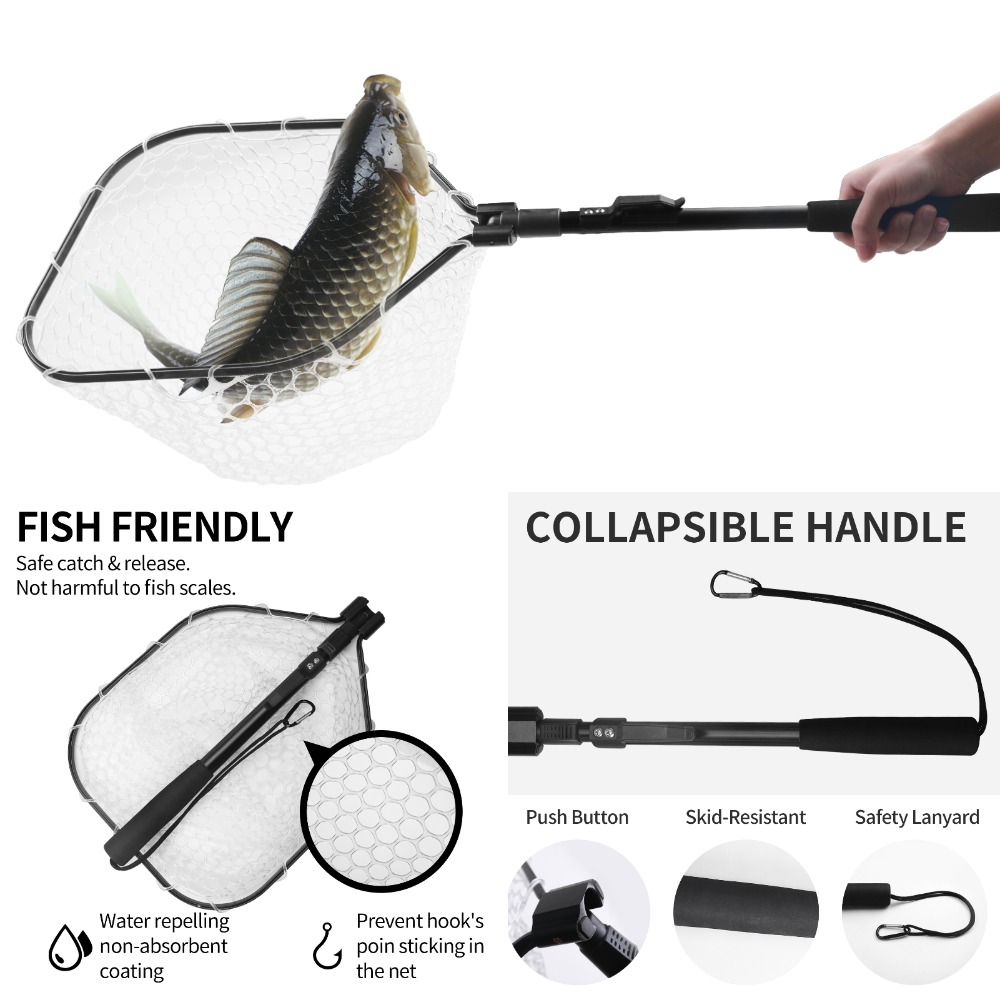 Fly Fishing Landing Net Soft R - Cycling Landing Gear 评论和价格