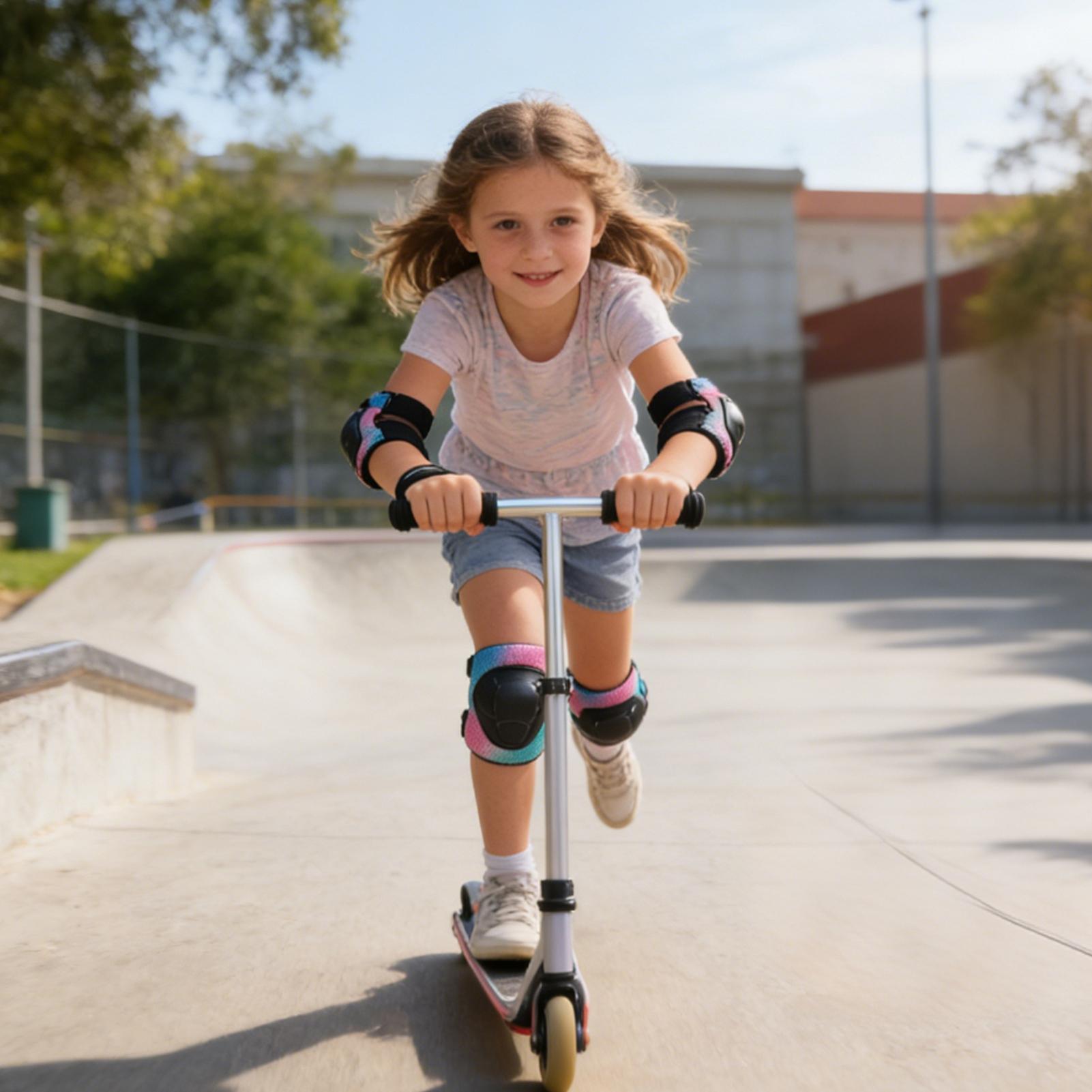 Kids Knee And Elbow Pads Shock - Cycling Gear Girls 评论和价格