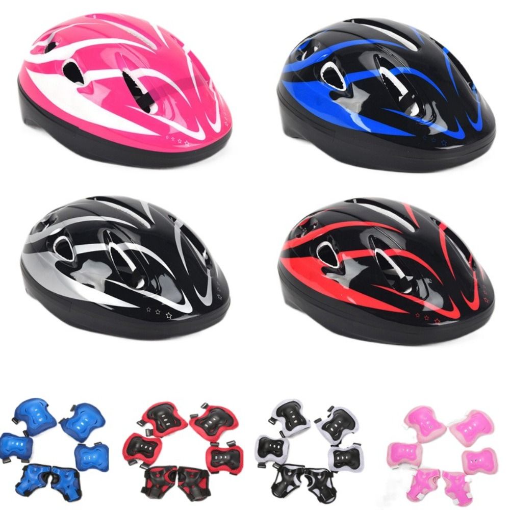 Kids Helmet Knee Elbow Pads Wr - Cycling Protective Gear Kids 评论和价格