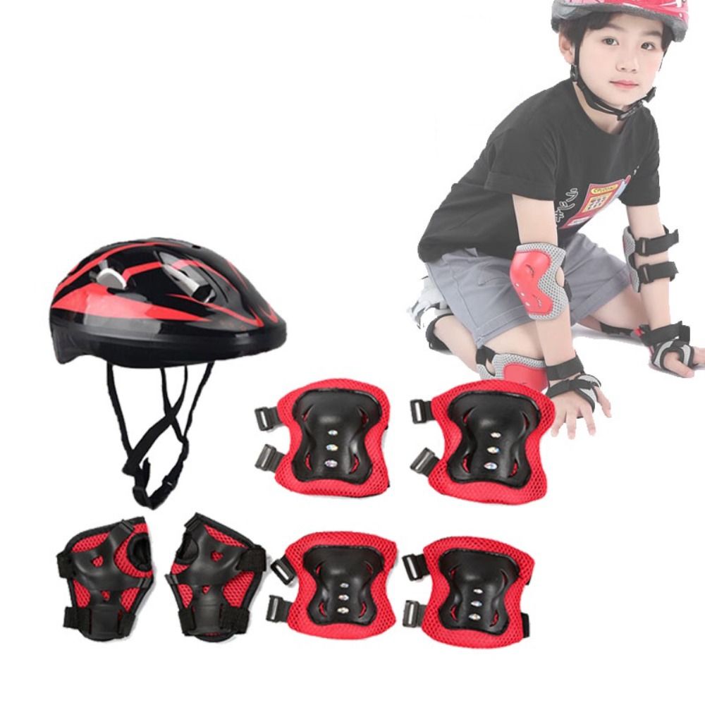 Kids Helmet Knee Elbow Pads Wr - Cycling Protective Gear Kids 评论和价格