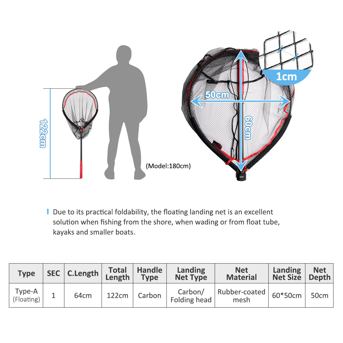 NOEBY Folding Landing Net 60cm - Cycling Landing Gear 评论和价格