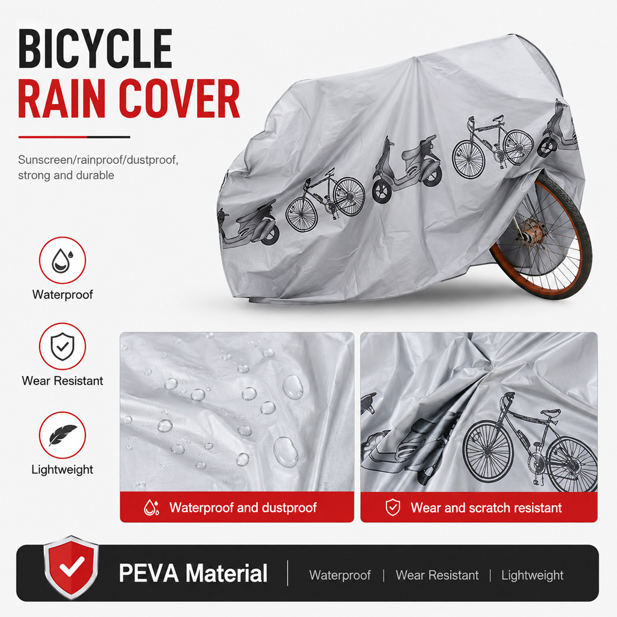 PINMOAP Universal Bicycle Rain - Cycling Gear Travel Bag 评论和价格