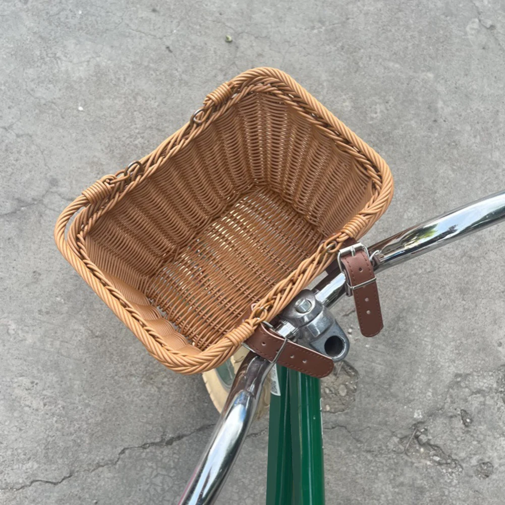 Bicycle Basket Rattan Hand-Wov - Cycling Gear Travel Bag 评论和价格