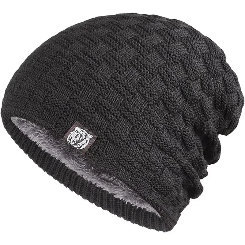 Mens Plush Lining Beanie Winte - Cycling Gear Weather 评论和价格