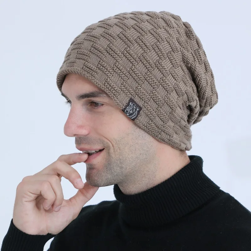 Mens Plush Lining Beanie Winte - Cycling Gear Weather 评论和价格