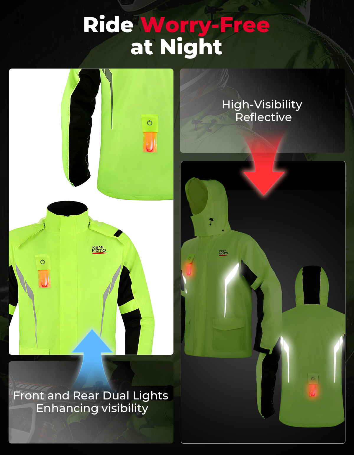 KEMIMOTO Unisex Waterproof Rai - Cycling Gear Waterproof 评论和价格