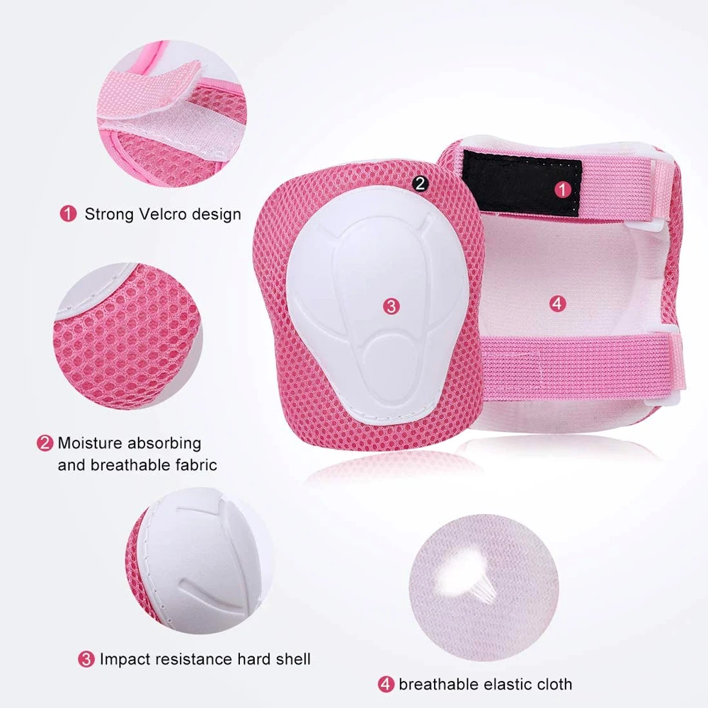 GOMOREON 6Pcs/Set Kids Knee Pa - Cycling Protective Gear Kids 评论和价格