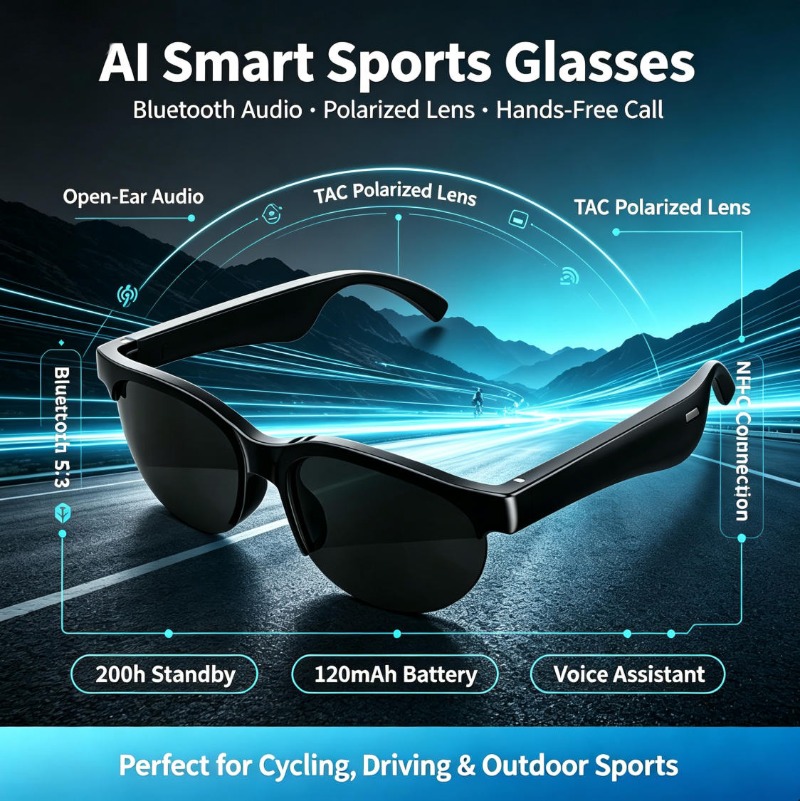 Smart Sports Glasses Open Ear  - Cycling Glasses 评论和价格