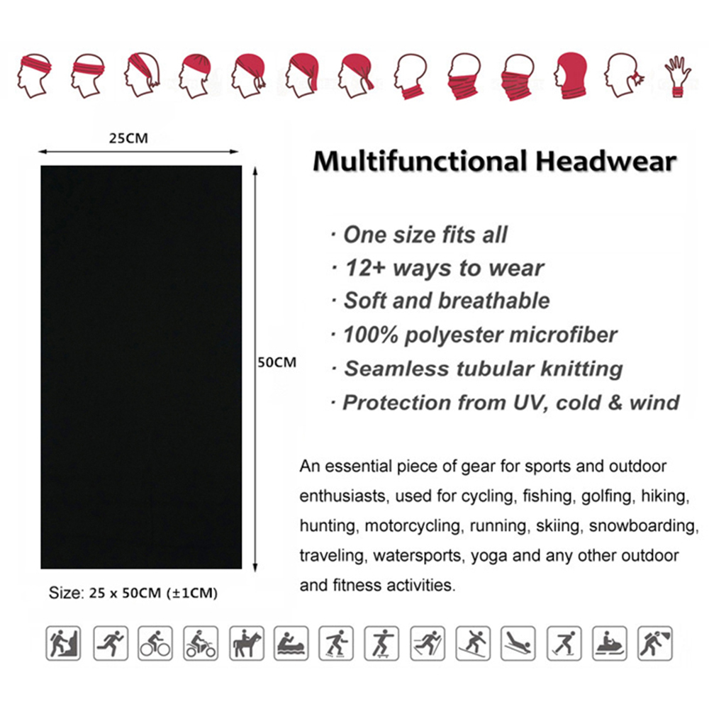 Seamless Solid Color Bandanas  - Cycling Gear 评论和价格