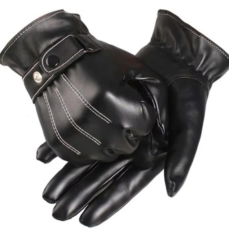 Men's Gloves PU Leather Plush  - Cycling Hand Gear 评论和价格