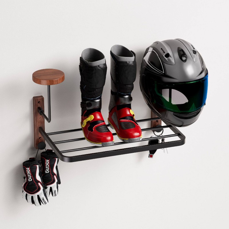 Multifunctional Wall Mount Hel - Cycling Gear Wall Storage 评论和价格